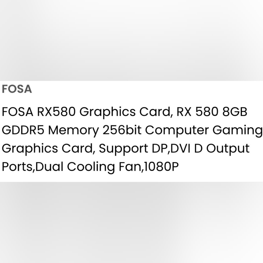 RX580 Graphics Card - Picture 5 of 5